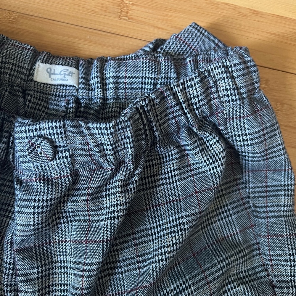 Brandy Melville John Galt Plaid Straight Leg Work Pants Trousers